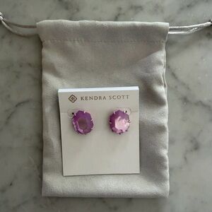 Kendra Scott Silver Pearl-Look Stud Earrings